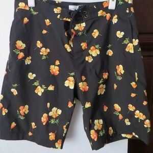 John Elliott Solar Black Board Swim
Shorts Poppy Sz L